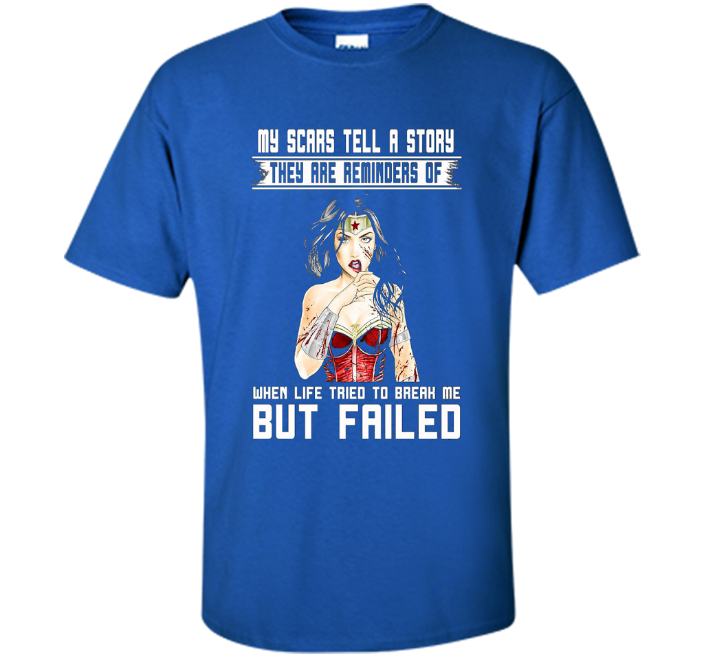 Women's My Scars Tell A Story They Are A Reminder Shirt cool shirt Royal