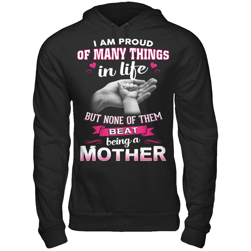 None of them beat being a Mother T-shirt Gildan - Pullover Hoodie Black