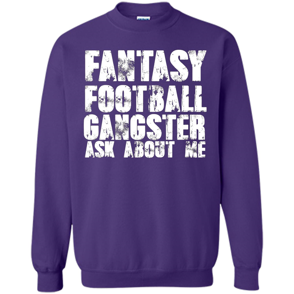 Funny Fantasy Football Gangster Ask About Me T-shirt Orange