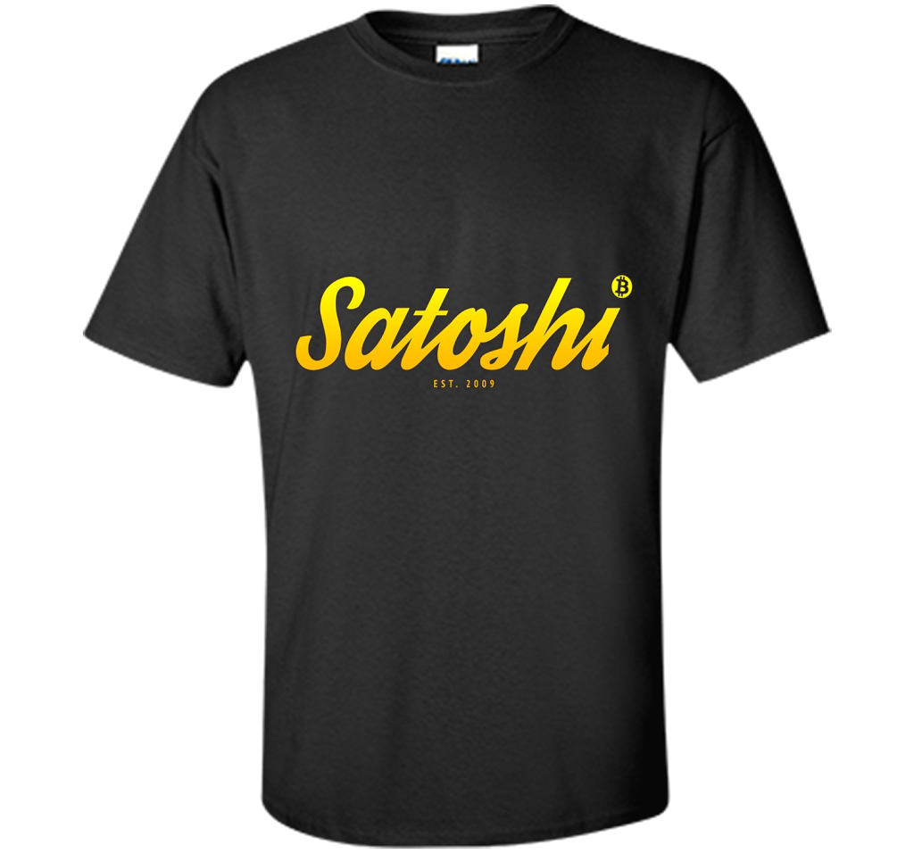Bitcoin Est. 2009 Satoshi Nakamoto Crypto BTC T-shirt Black S