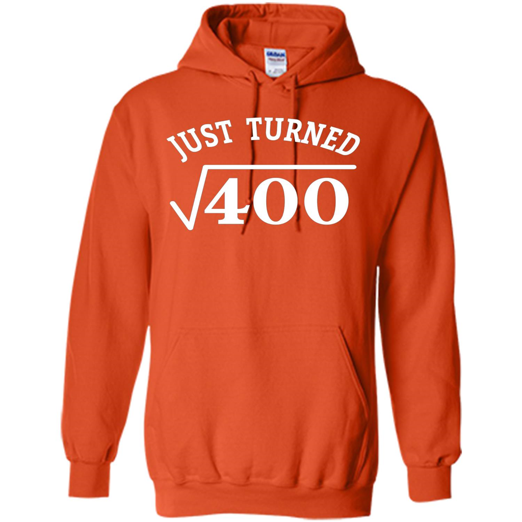 Birthday Gift T-shirt 20 Years Old Just Turn Square Root 400 T-shirt Orange
