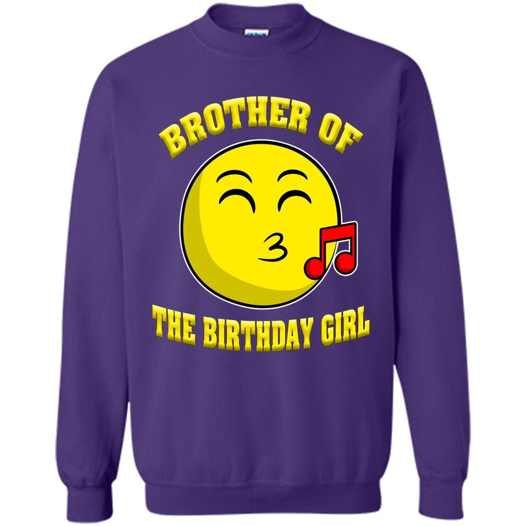 Brother Of The Birthday Girl Emoji T-shirt Orange