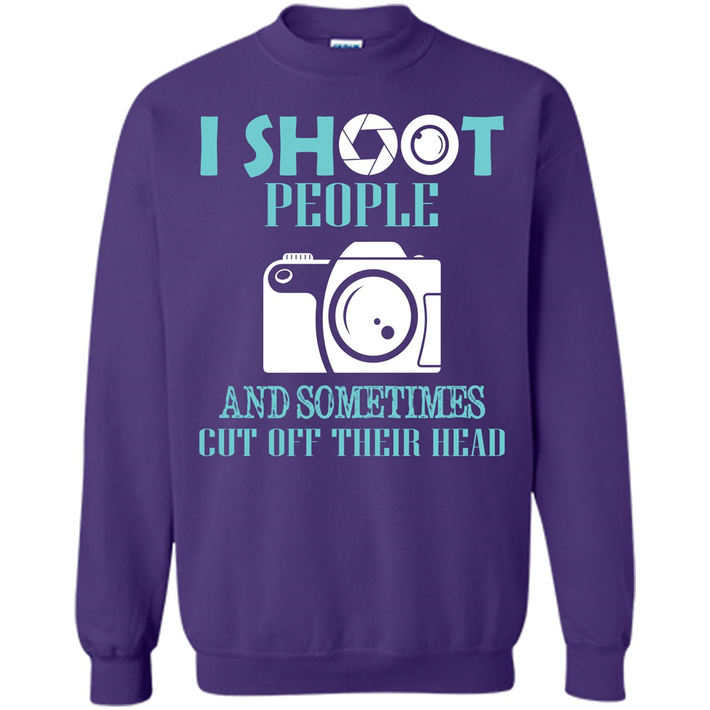 Photographer T-shirt I Shoot People And Sometimes Cut Off Their Head Orange