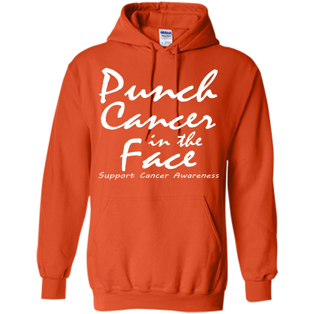 Support Cancer Awareness In The Face T-shirt Orange