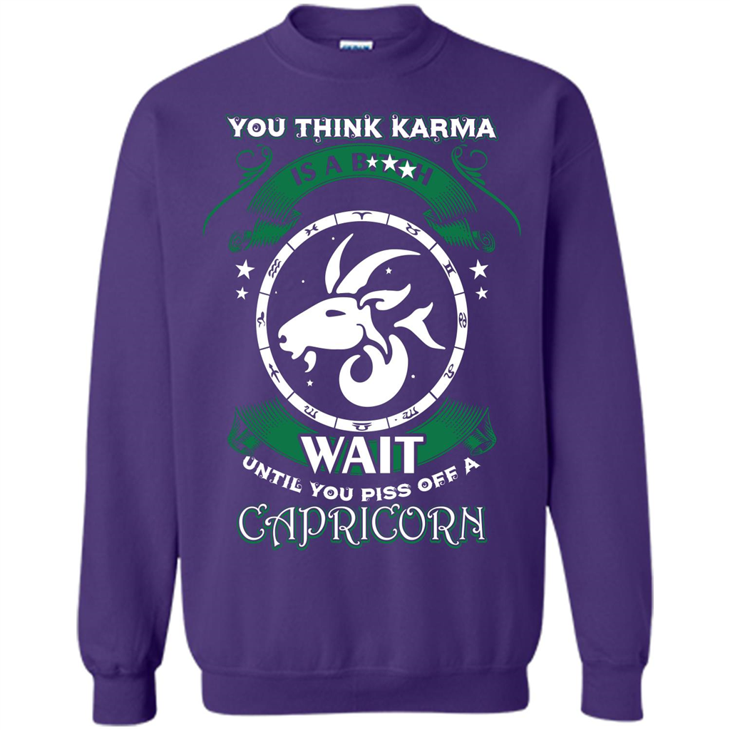 Capricorn T-shirt You Think Karma Is A Bitch T-shirt Orange