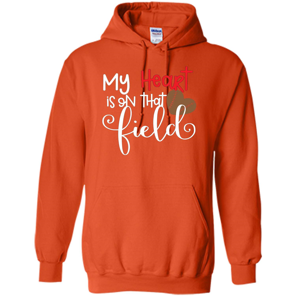 My Heart Is On That Field Football T-shirt Orange