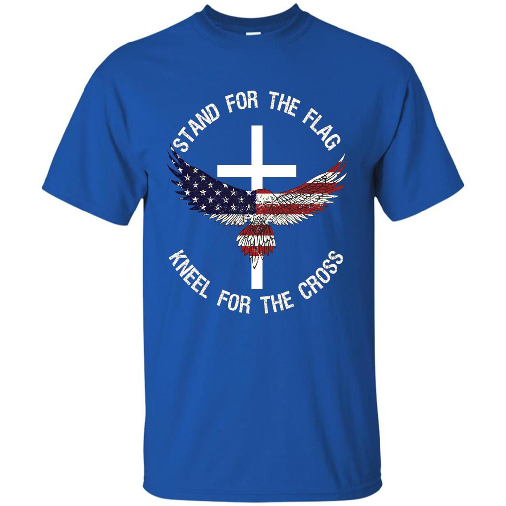 Stand For The Flag Kneel For The Cross T-shirt Royal