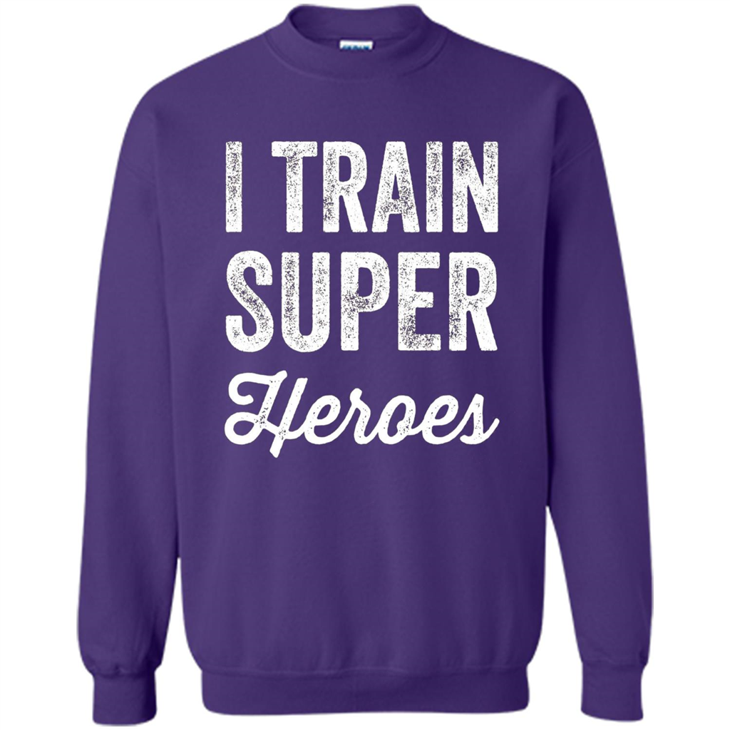 I Train Superheroes T-shirt Orange