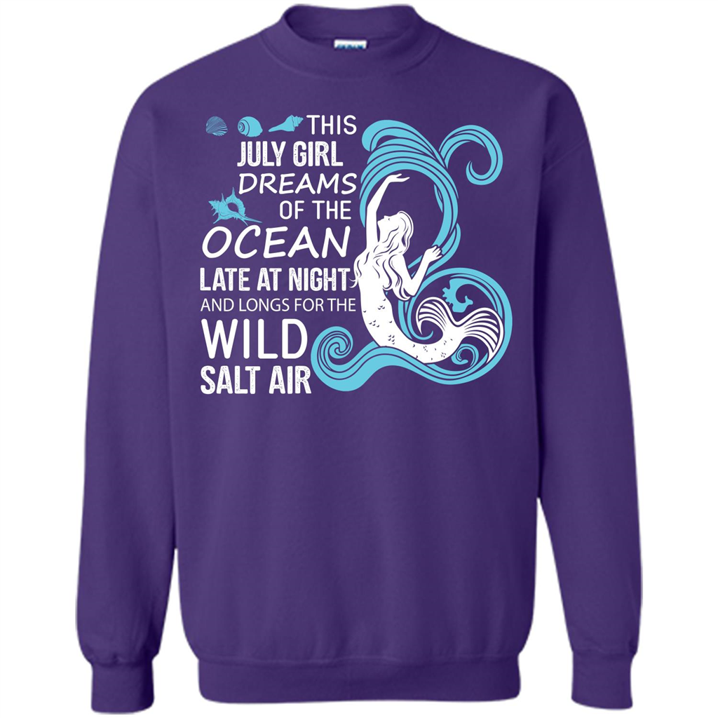 This July Girl Dreams Of The Ocean Late At Night T-shirt Orange