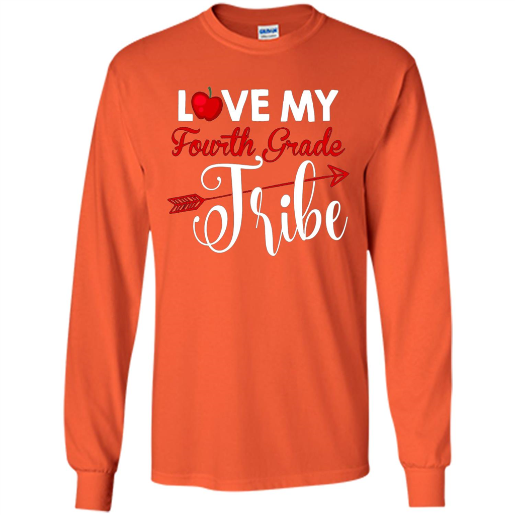 Love My Fourth Grade Tribe T-shirt School Day T-shirt Orange