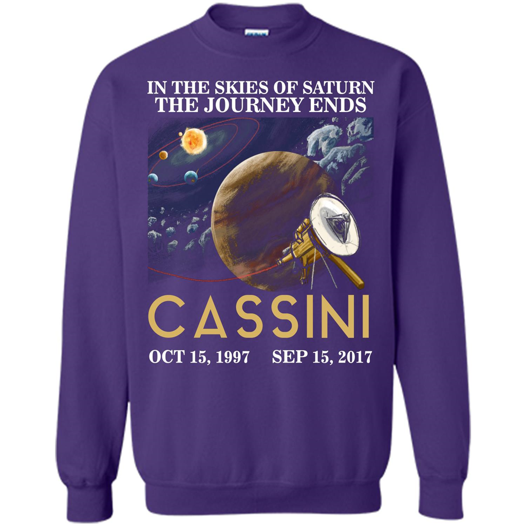 Cassini Grand Finale T-shirt In The Skies Of Saturn T-shirt Orange