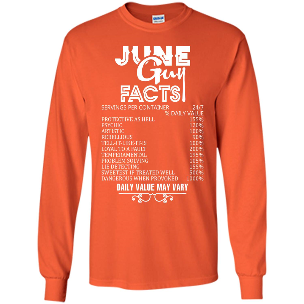 June Guy Facts T-shirt Orange