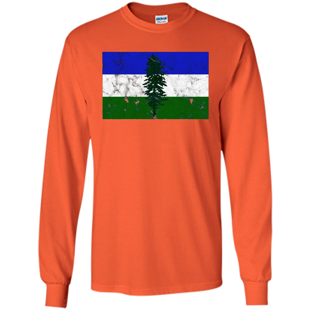 Distressed Cascadia Doug Flag Pacific Northwest T-shirt Orange