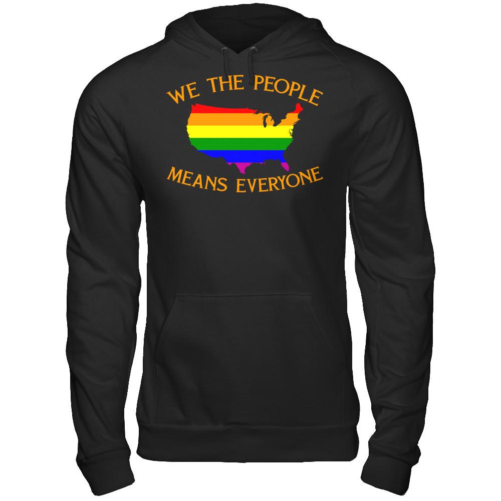 We The People Means Everyone T-shirt Gildan - Pullover Hoodie Black