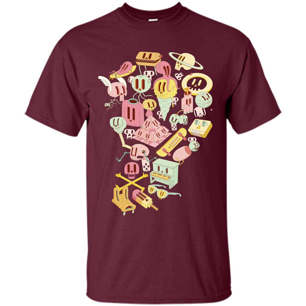 Day Of The Dead T-shirt Maroon