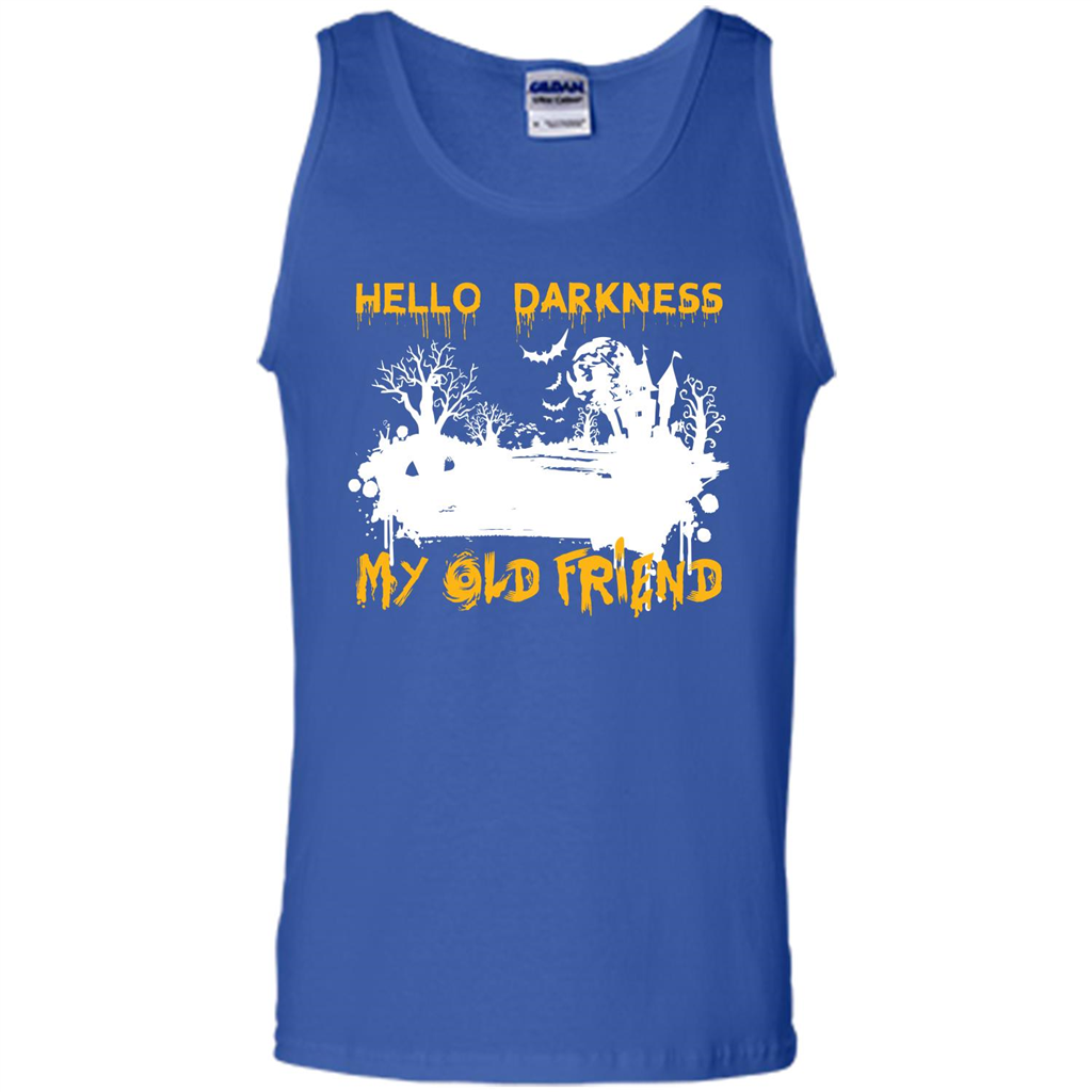 Halloween T-shirt Hello Darkness My Old Friend T-shirt Royal