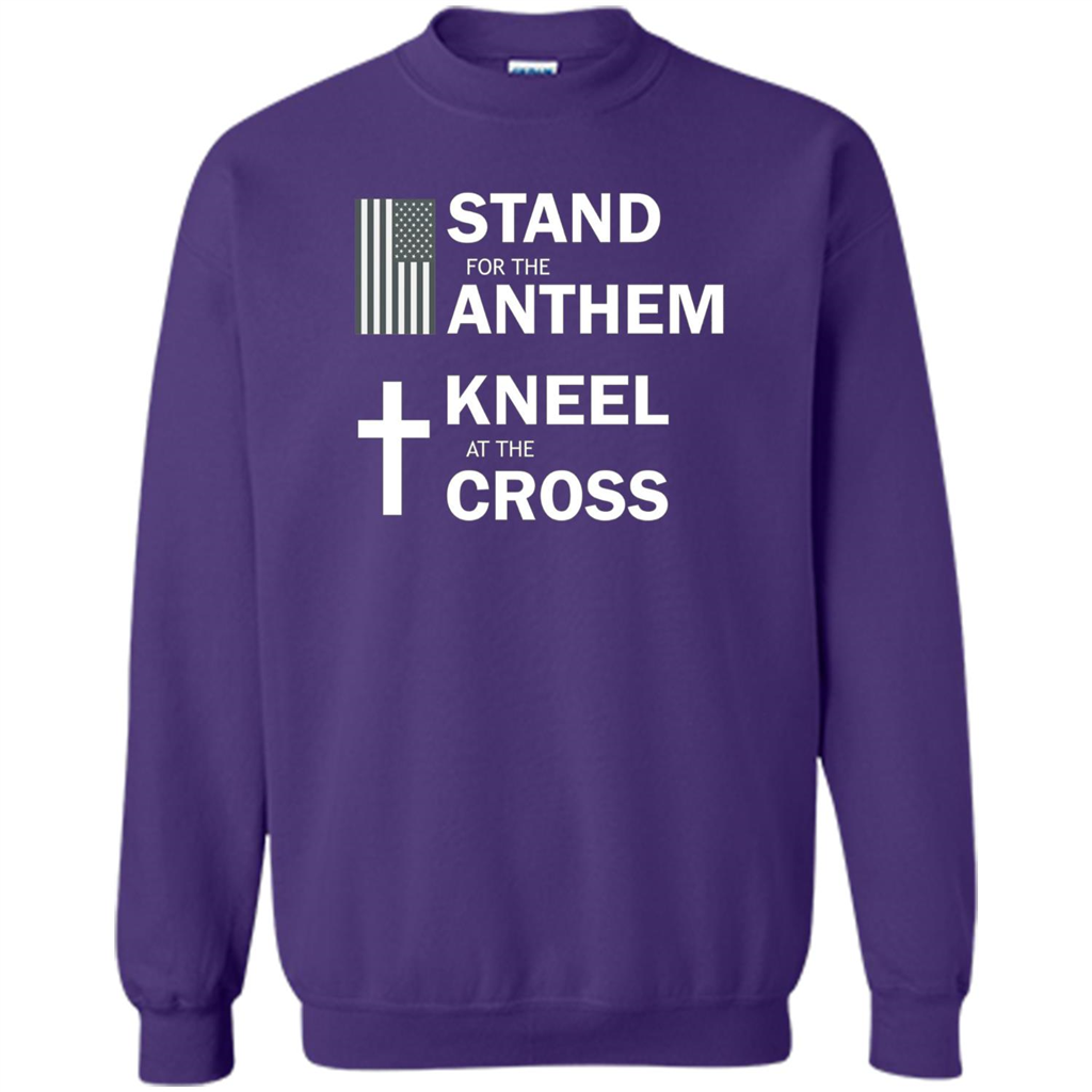 National Anthem T-shirt Stand For Anthem Kneel At The Cross Orange