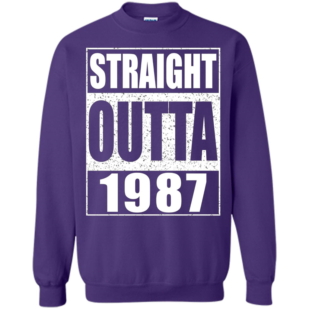 Straight Outta 1987 T-shirt Funny Birthday Gift T-shirt Orange