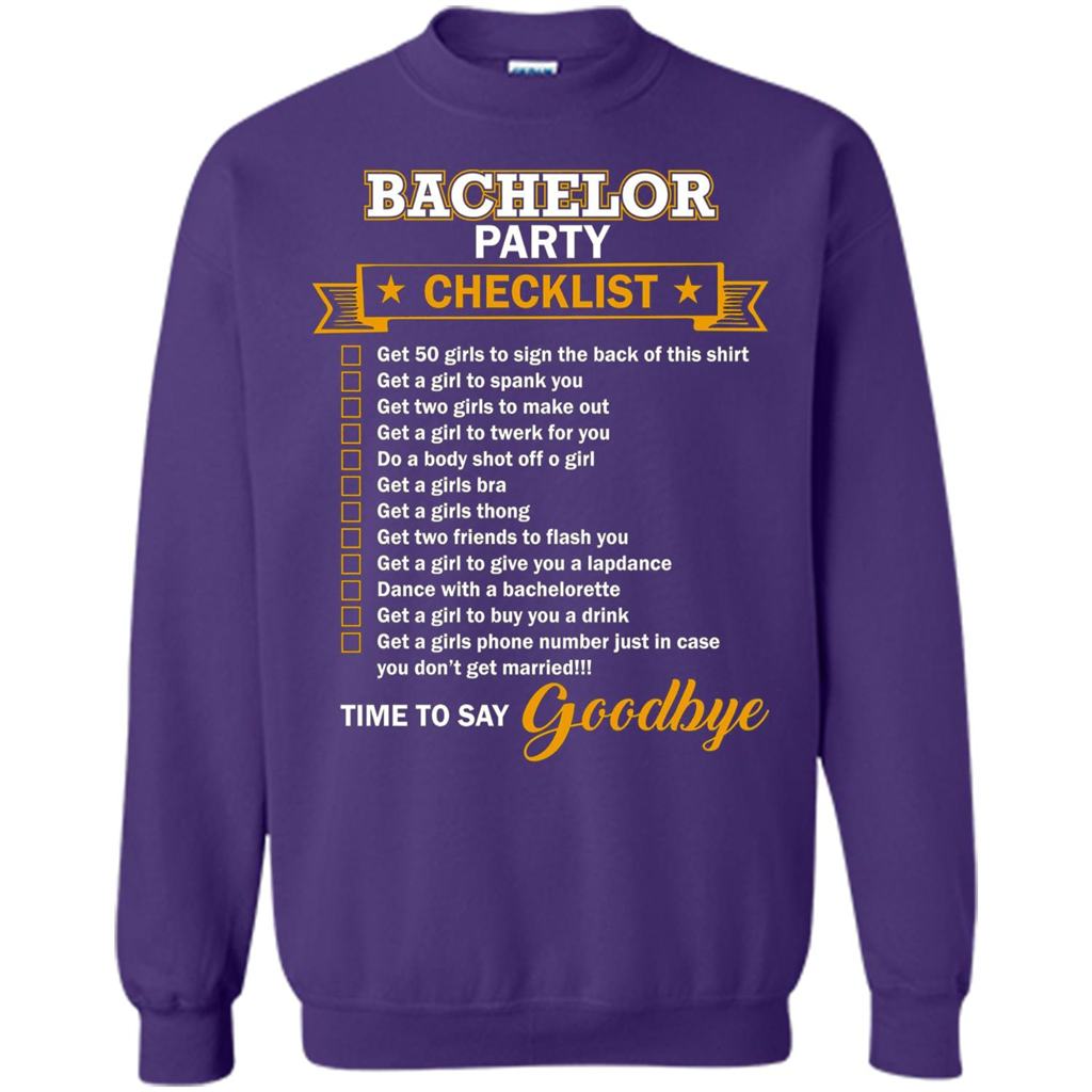 Funny Bachelor Party Checklist T-shirt Orange