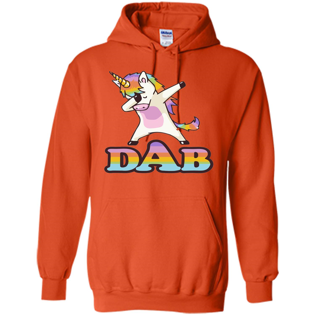 Cute Unicorn Dabbing T-shirt Orange