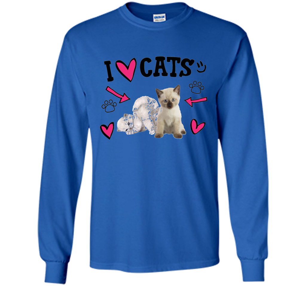 I Love Cats Cute Shirt shirt Royal