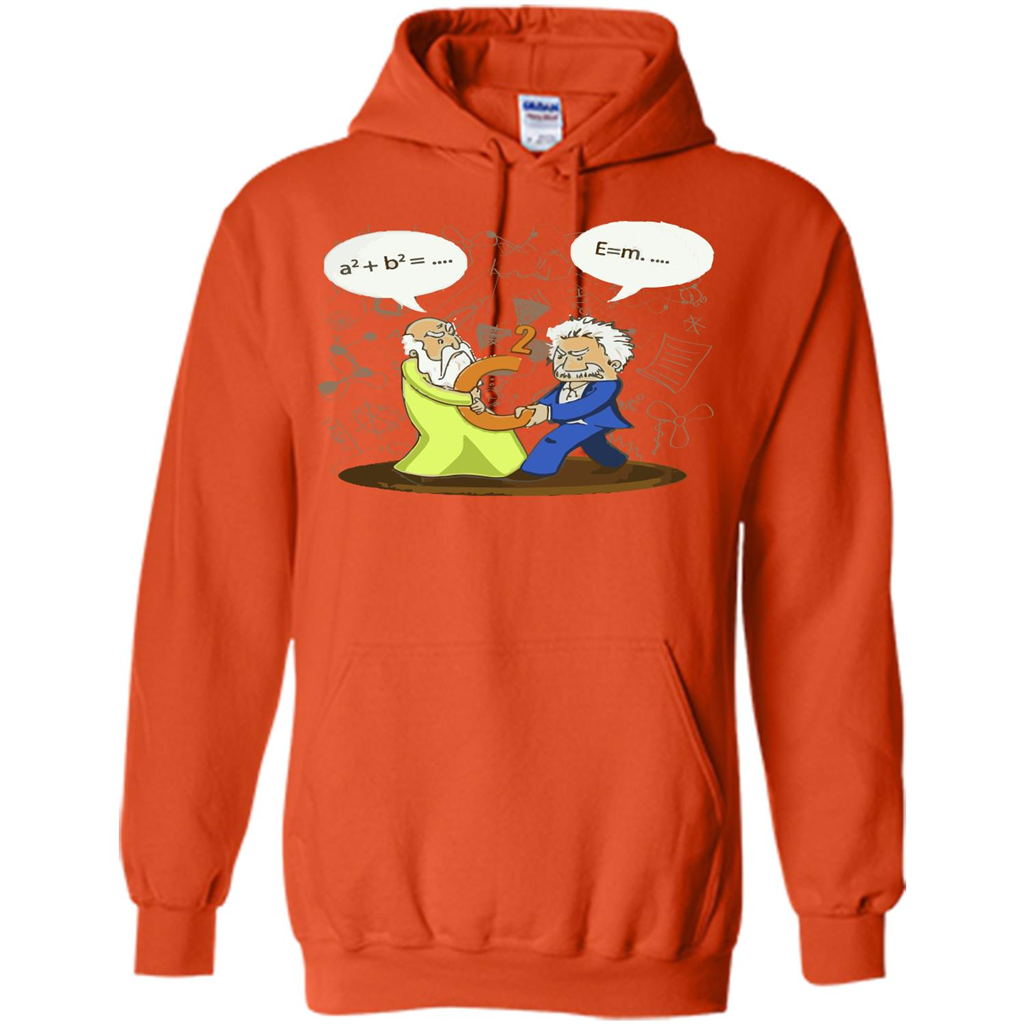 Pythagoras and Einstein T-shirt Orange