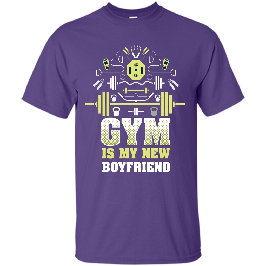 Gym Girl T-shirt Gym Is My New Boyfriend Purple