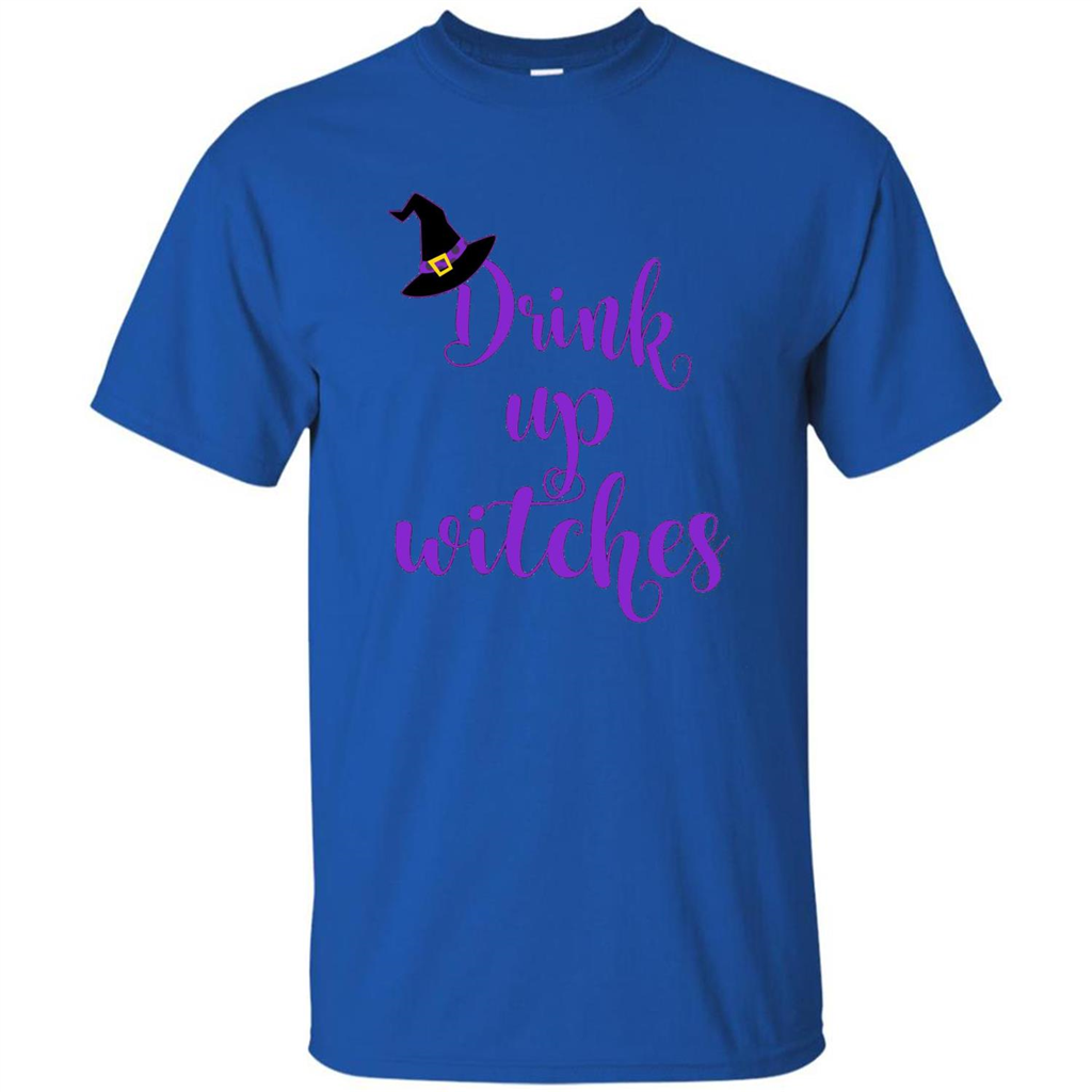 Drink Up Witches Halloween Tshirt Royal