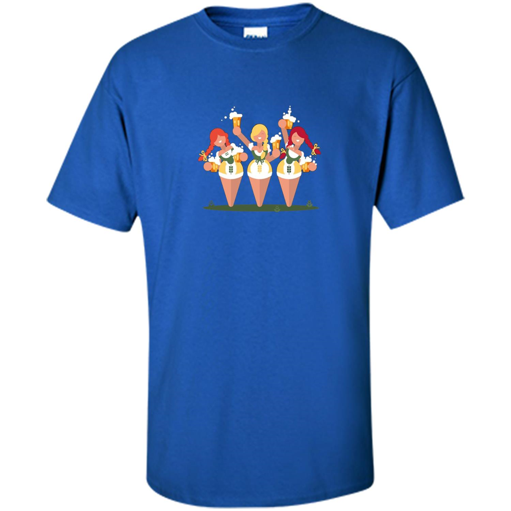 Girls with Steins Beers Oktoberfest T-shirt Royal