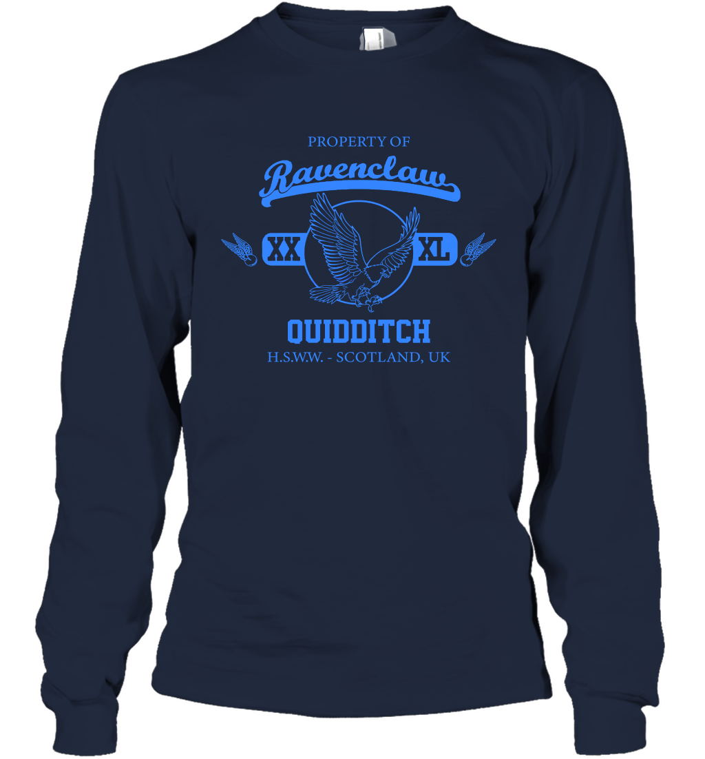Property Of Ravenclaw Quidditch Harry Potter Long Sleeve T-Shirt Long Sleeve T-Shirt Navy