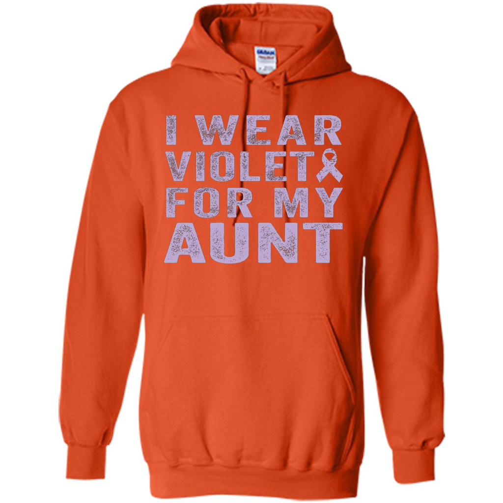 Cancer Awareness T-shirt I Wear Violet For My Aunt T-shirt Orange