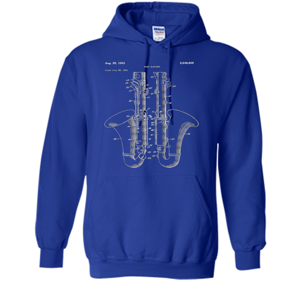 Bass Clarinet Design Shirt - Marching Band Tee T-shirt Royal