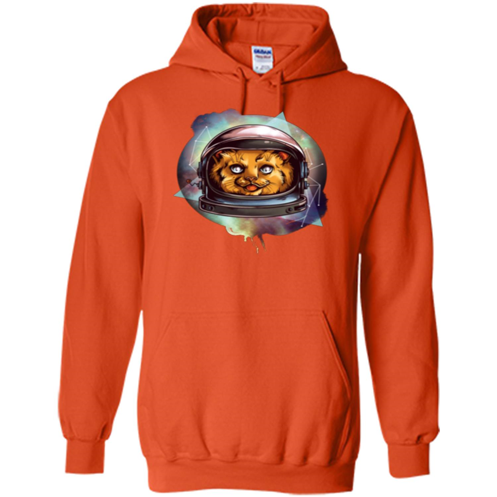 Space Kitty T-shirt Orange