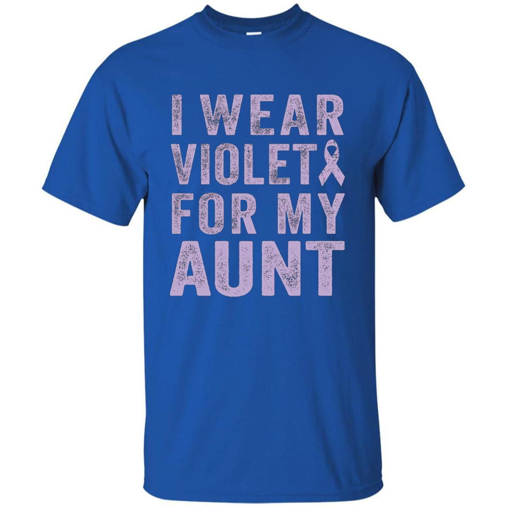 Cancer Awareness T-shirt I Wear Violet For My Aunt T-shirt Royal