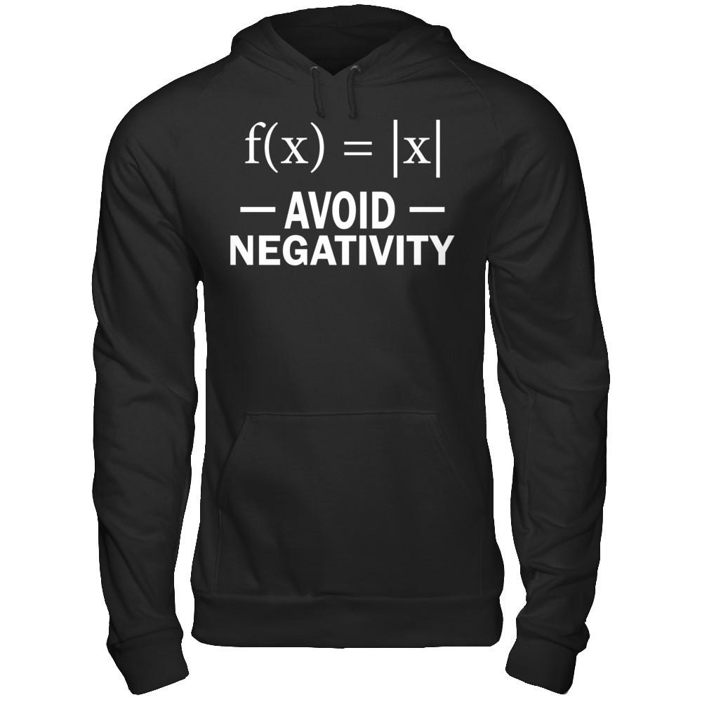 Avoid Negativity Funny Math T-shirt Gildan - Pullover Hoodie Black