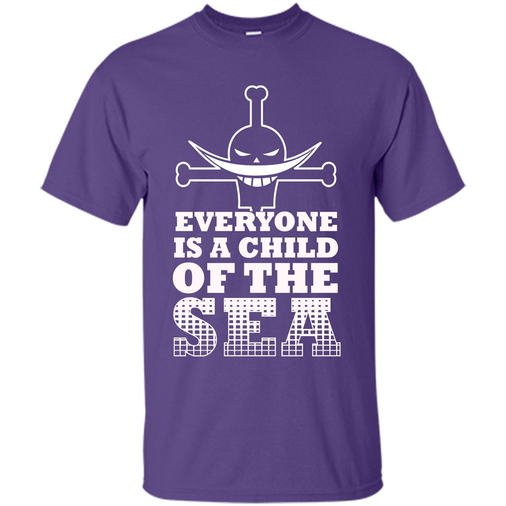 Sea. Everyone Is A Child Of The Sea T-shirt Purple