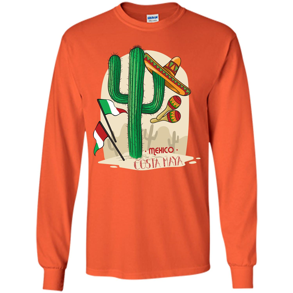 Summer T-shirt Mexico Costa Maya Orange