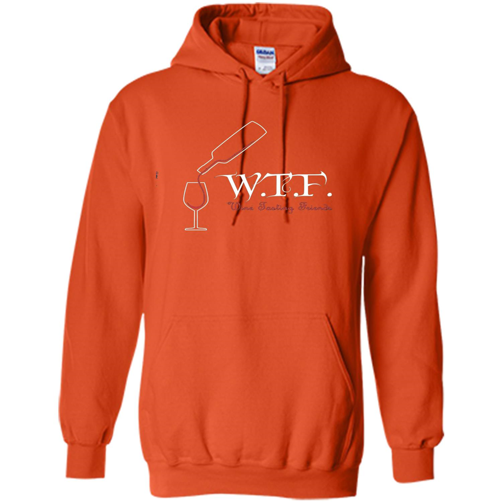 Wine T-shirt WTF Wine Tasting Friends T-shirt Orange