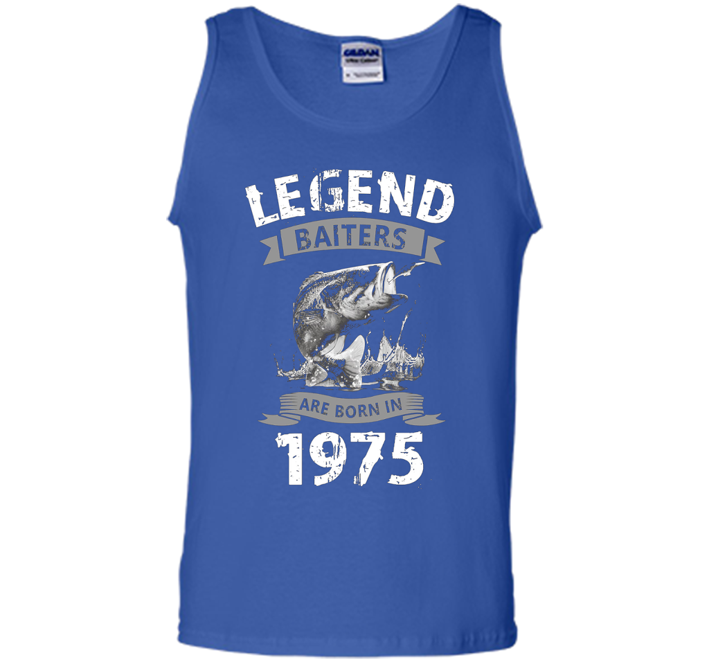 Mens 42nd Years Old 1975 Birthday Gift Idea Tshirt for Fishing shirt Royal