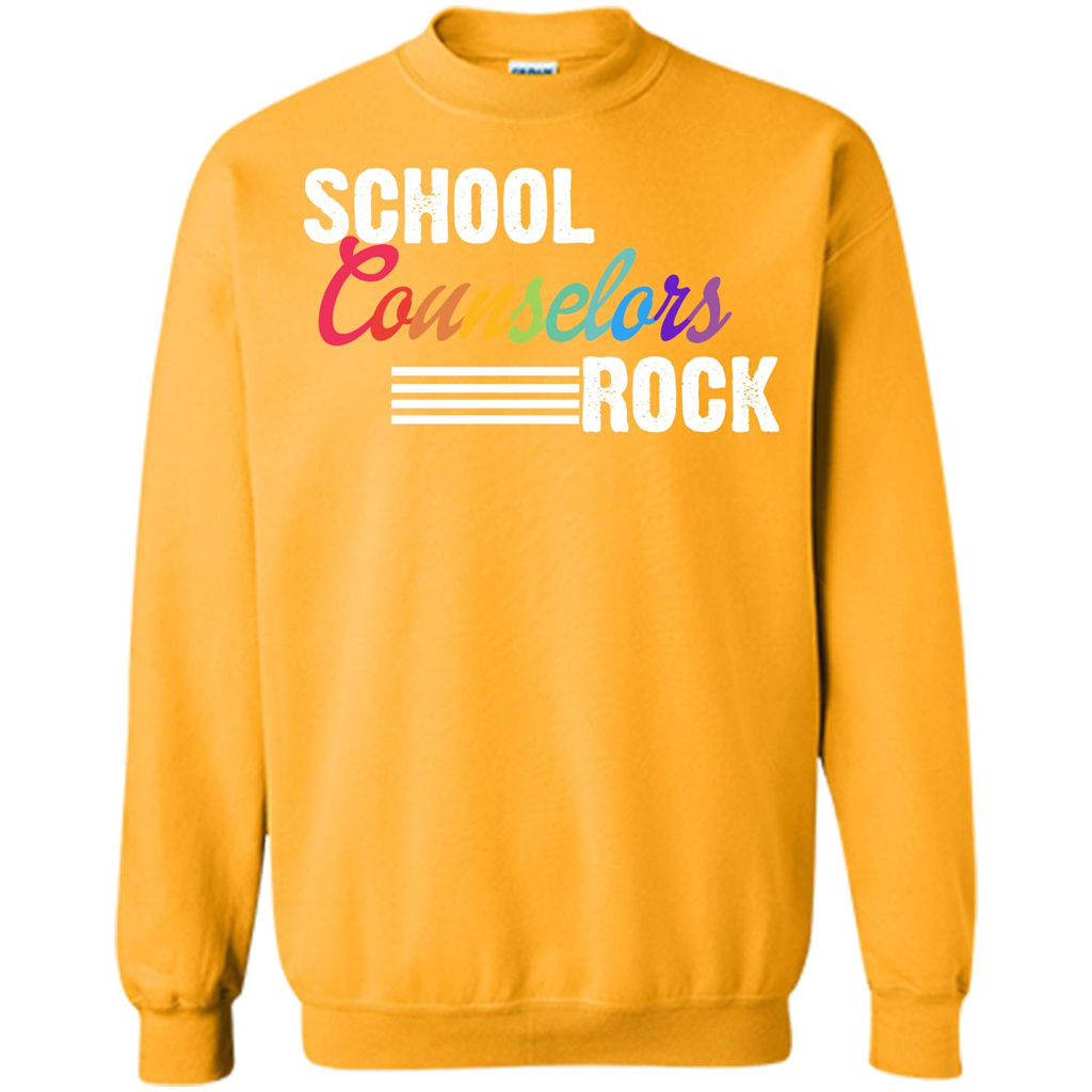 Counselor T-shirt School Counselors Rock Gold