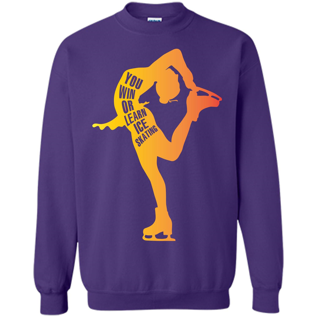 Ice Skating T-shirt You Win Or Learn Ice Skating Orange