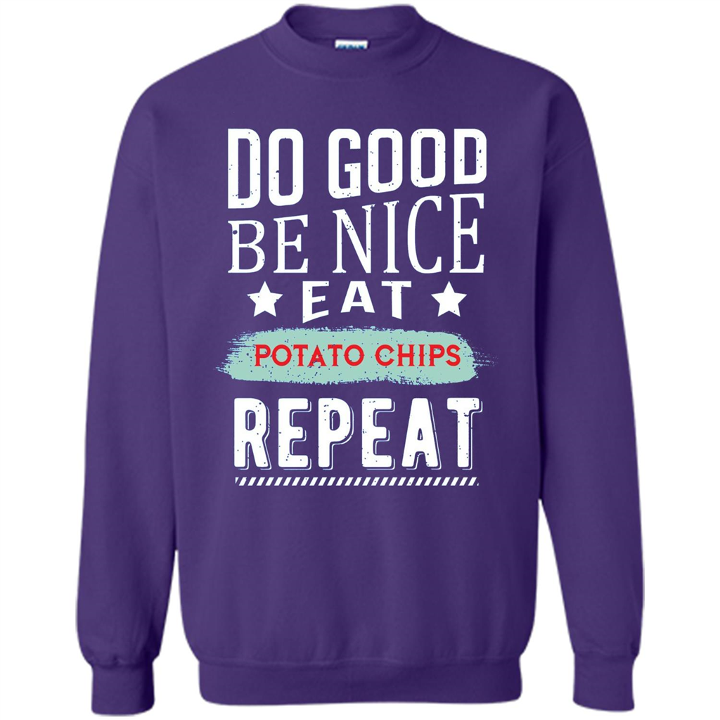 Do Good Be Nice Potato Chips Repeat T-Shirt Orange
