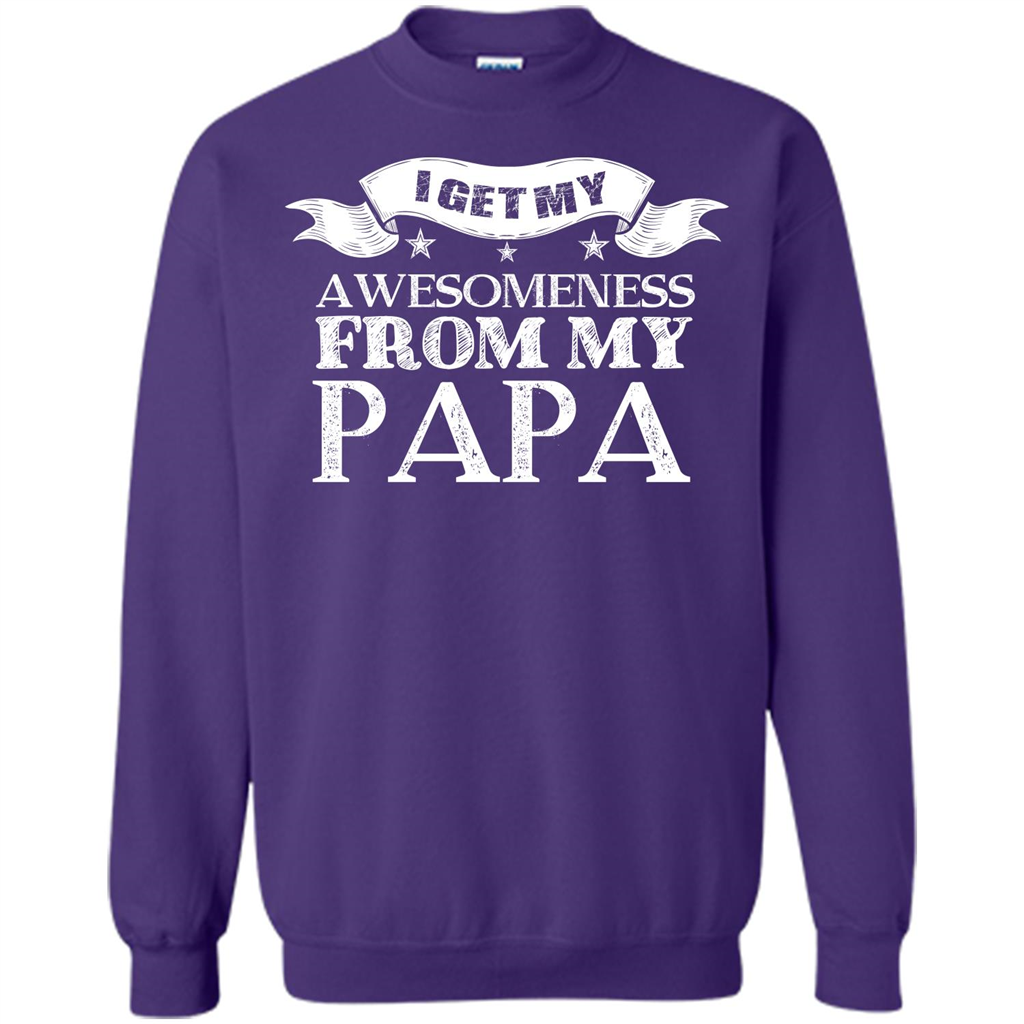 Family T-shirt I get My Awesomeness From My Papa Orange