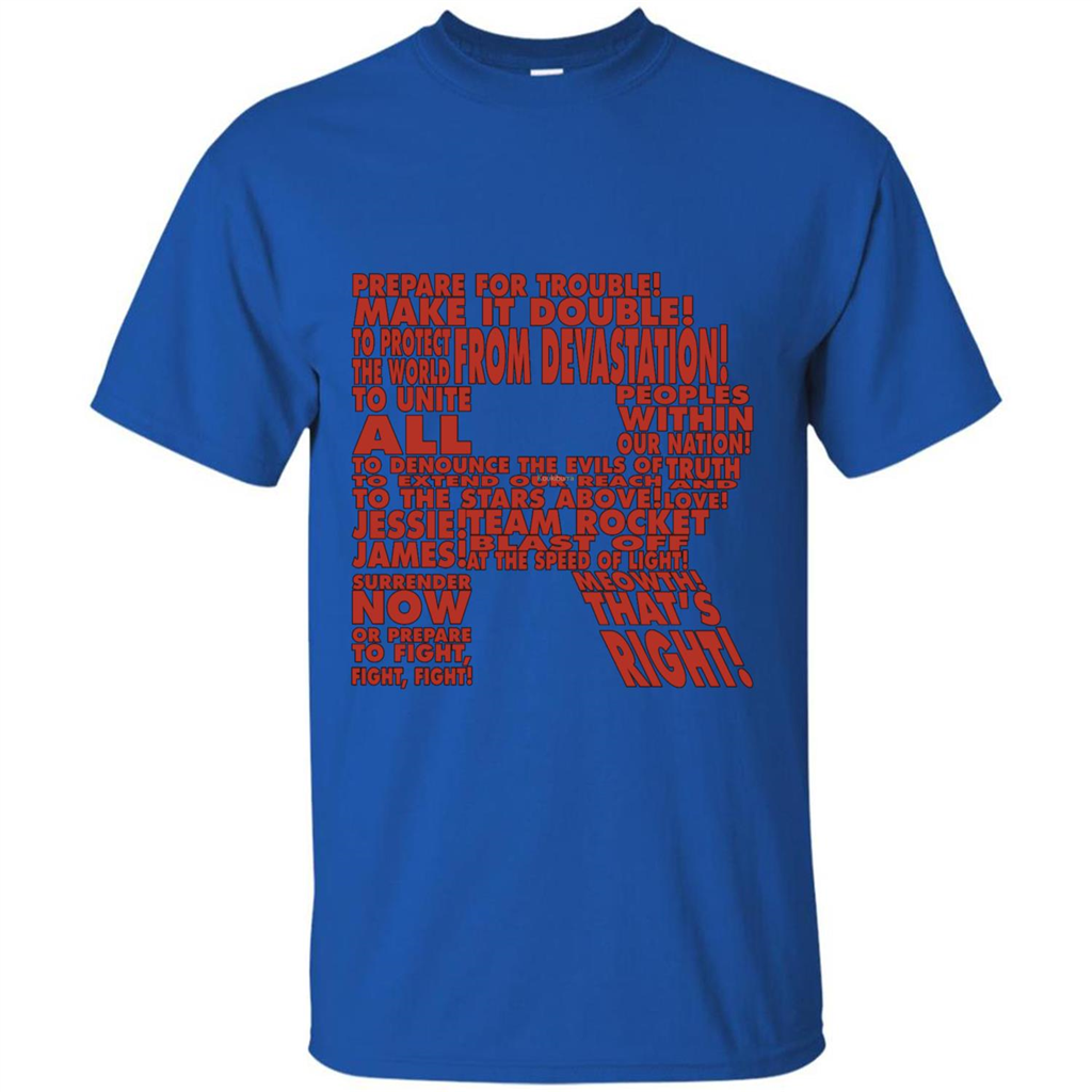 Team Rocket R T-shirt Prepare For Trouble Royal