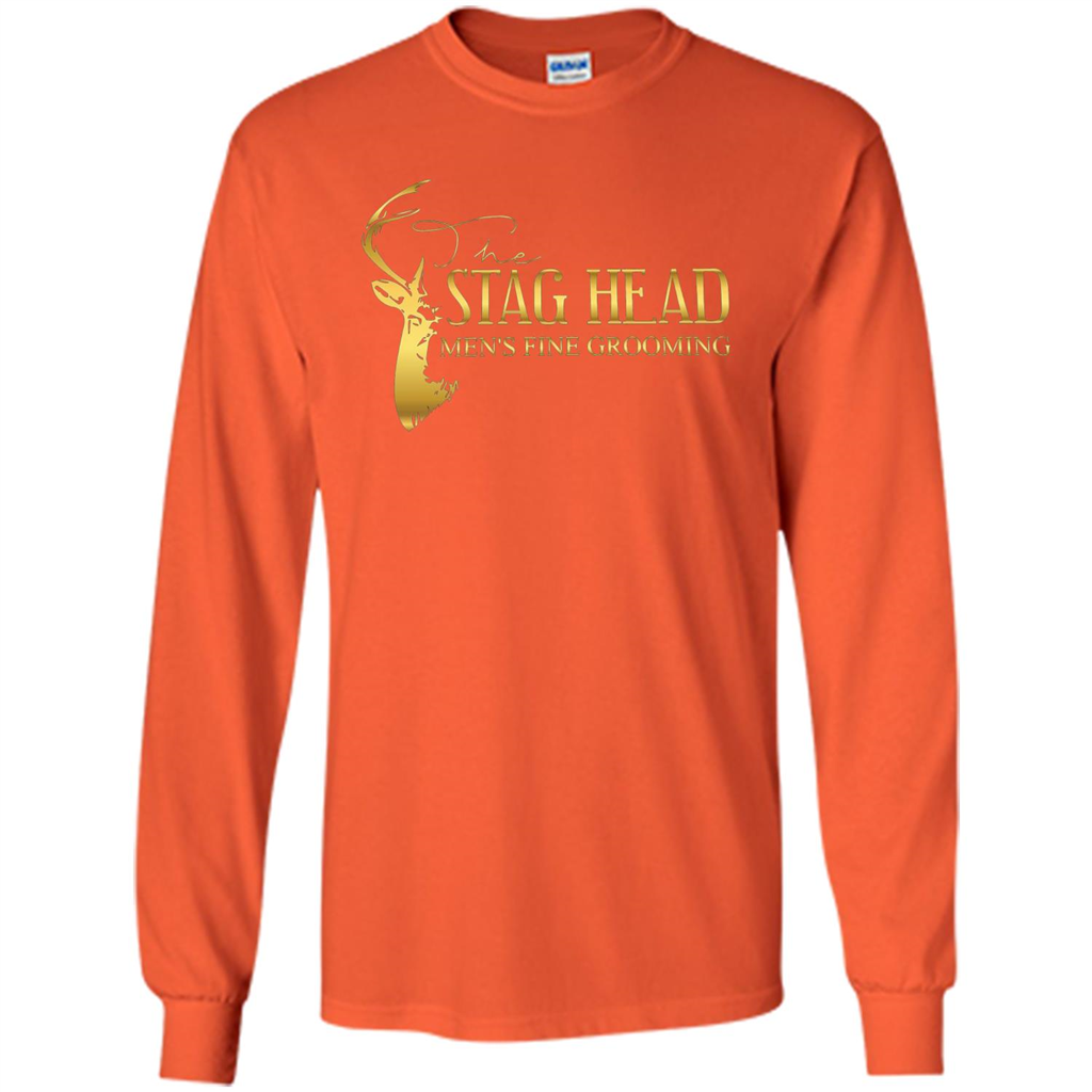 The Stag Head Men's Fine Grooming T-shirt Orange