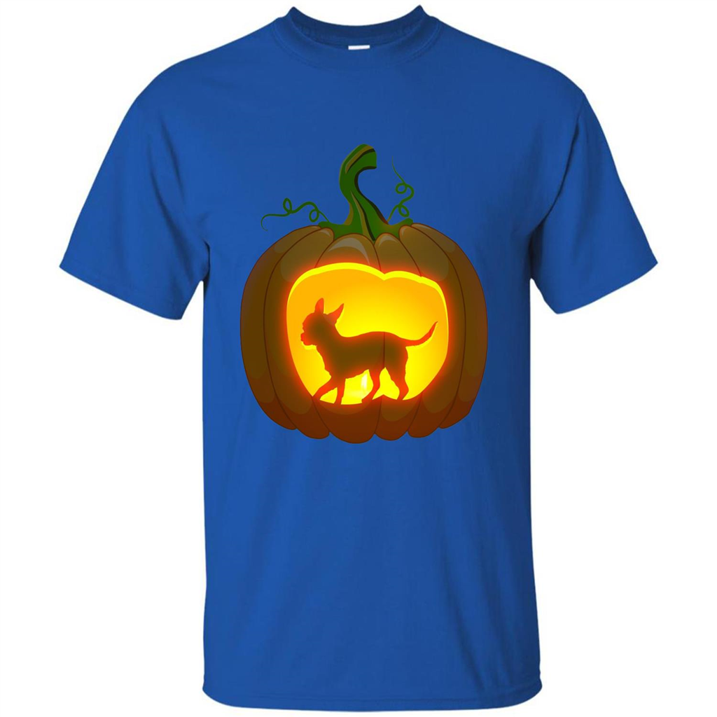 Chihuahua Pumpkin Halloween T-shirt Royal