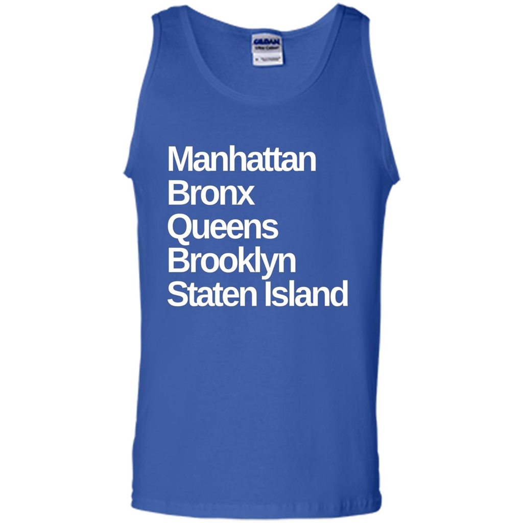 New York 5 Boroughs T-shirt Manhattan Bronx Queens Brooklyn Staten Island Royal