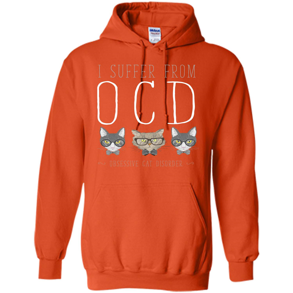 Cat Lover. I Suffer From OCD ( Obsessive Cat Disorder ) T-shirt Orange
