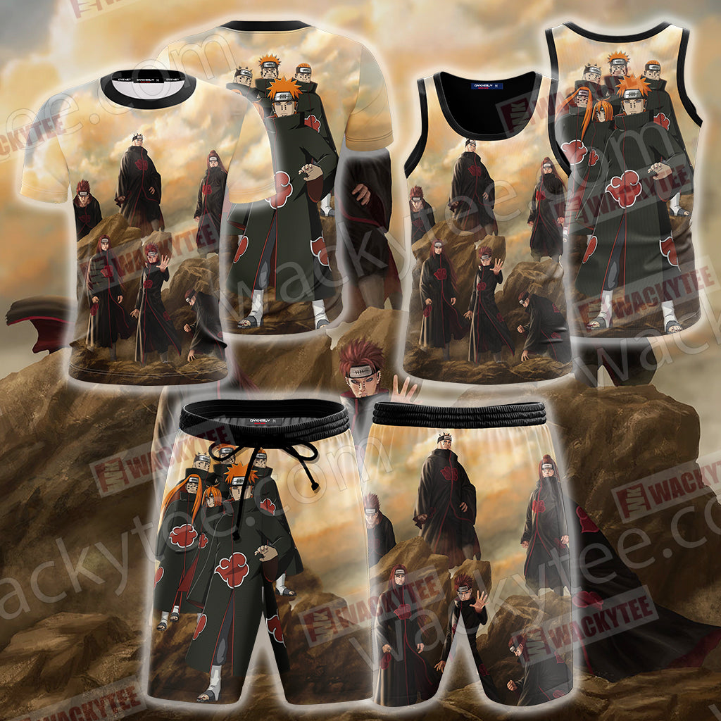 Naruto Six Paths Of Pain Unisex 3D Beach Shorts