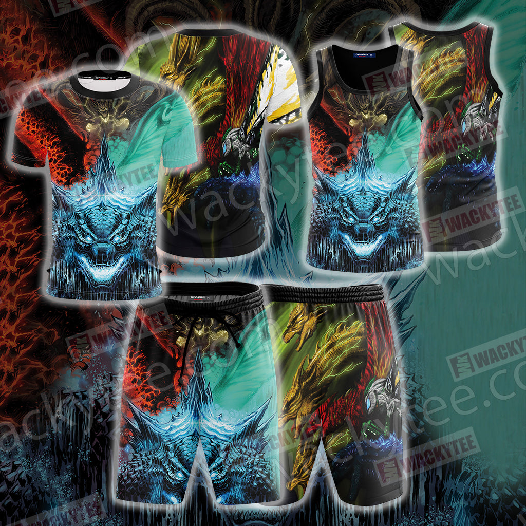 Godzilla King Of The Monsters New Unisex 3D T-shirt